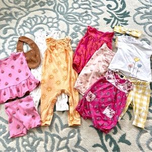 Bundle of 7 baby girl summer outfits